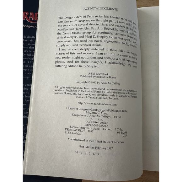 Anne McCaffrey, 2 BKS Dragonseye & Dragonsdawn HC/DJ/ First Ed/Sci-Fi VTG - Picture 12 of 15